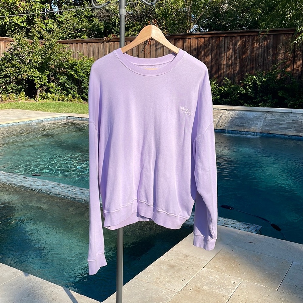 WSLY Lilac Ecosoft organic cotton-blend jersey sweatshirt XL - Sold Out!!